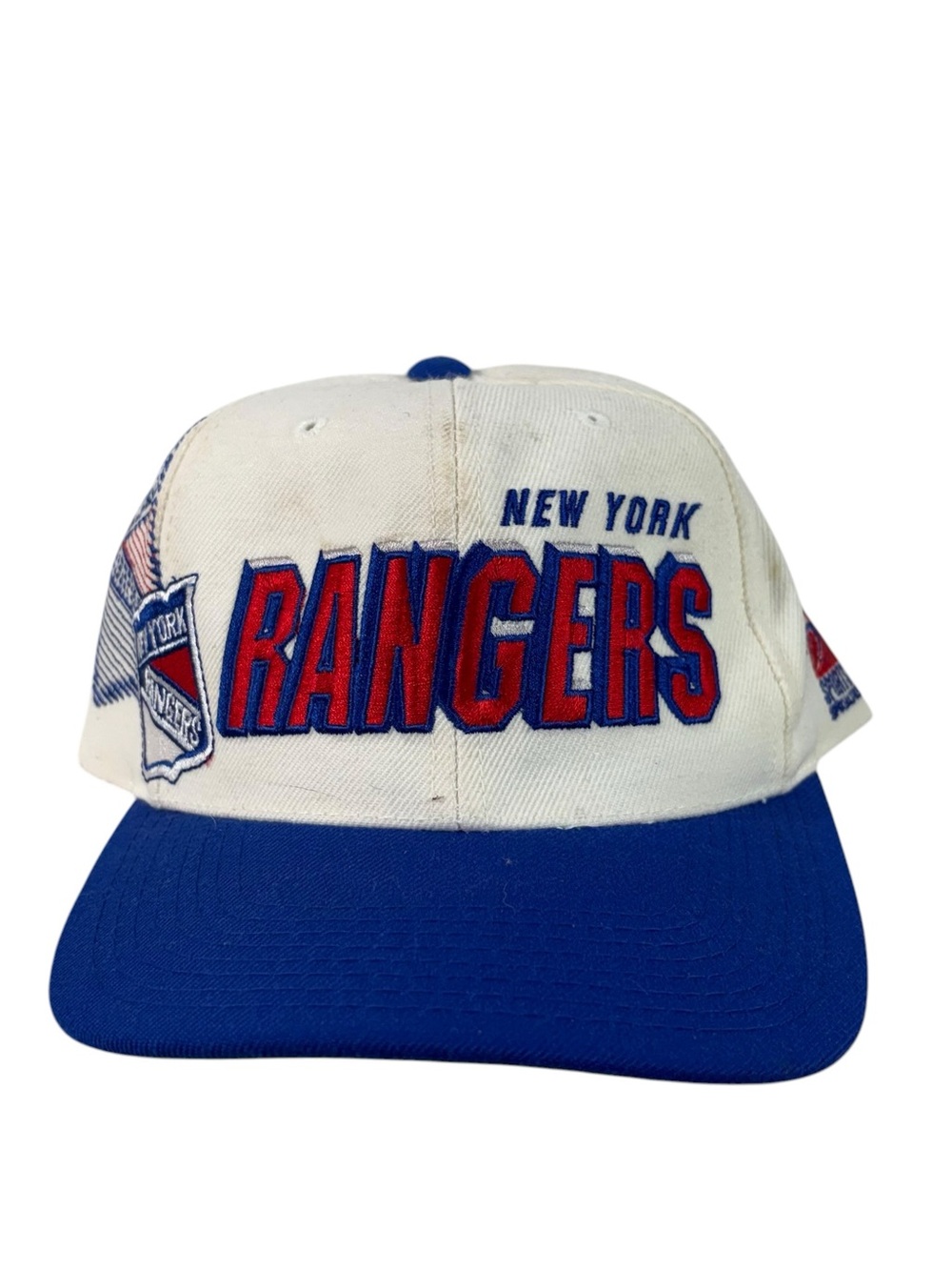 Sports Specialties Vintage 90s NHL Hockey NY Rangers Wool Snapback Hat RARE